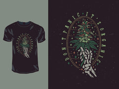 Next Print Don't panic it's organic cannabis leaf t-shirt.