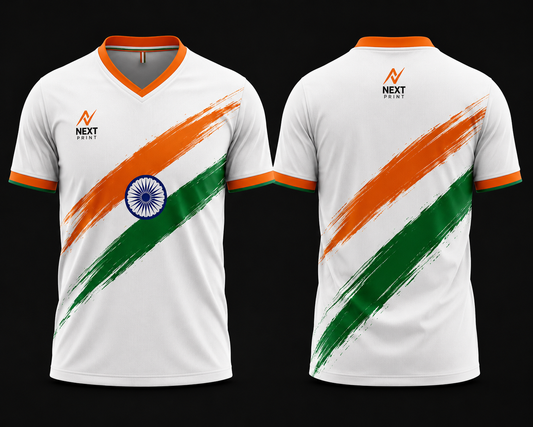 Proud India stands tall tricolor graphic jersey