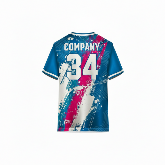 Custom cricket jersey pink blue design online India, Personalized football team jersey by NextPrint
