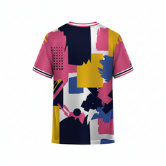 Next print Pink Abstract Colorful Sports T-Shirt | Custom Printed Gym, Cricket & Football Jersey