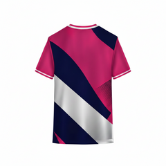 Next print Pink Blue Sports T-Shirt for Men Women | Custom Jersey Style Gym Running Cricket Football Tee
