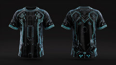 Next Print futuristic symbols gaming Jersey.