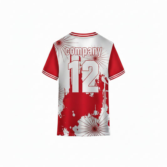 Professional sports club jersey created for athletic activities training sessions and sports team competitions