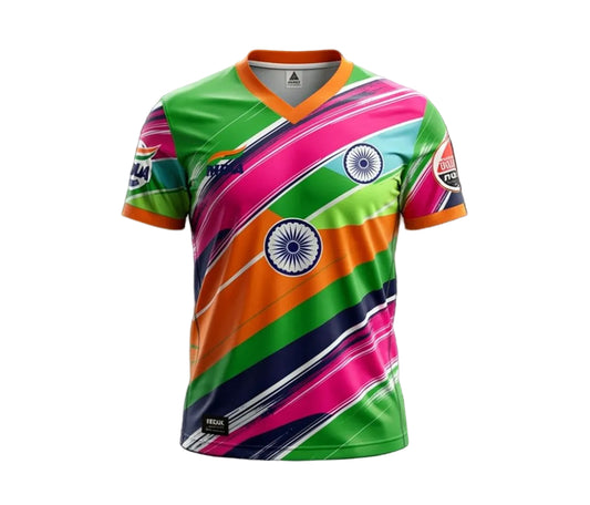 Proud India stands tall tricolor graphic jersey