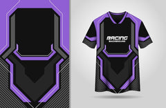 Racing Futuristic Jersey Design with Purple Geometric Accents