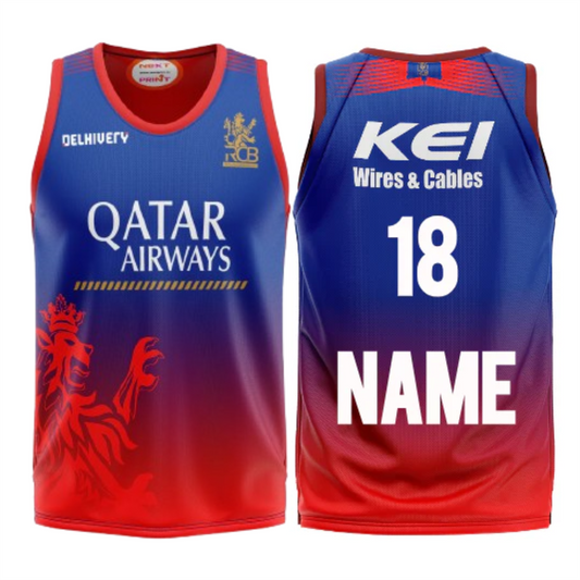 IPL 2026 RCB sports jersey with custom name number