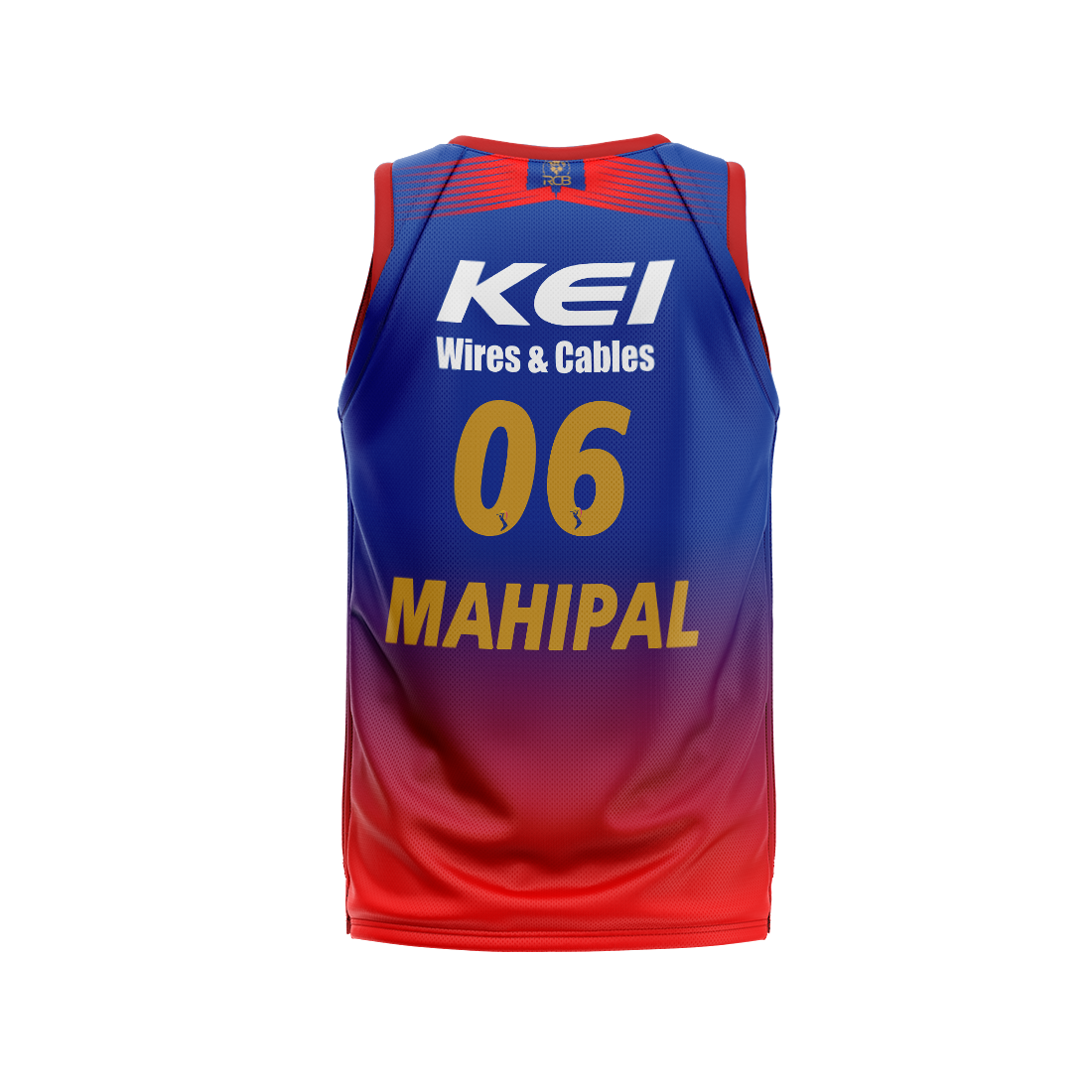 RCB IPL 2026 sleeveless vest jersey in red and blue customized cricket jersey by NextPrint