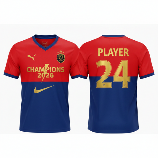 Red Blue Champions Edition Sports Jersey front view