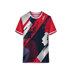 Red Blue Sports T-Shirt Custom Jersey for Men by NextPrint India