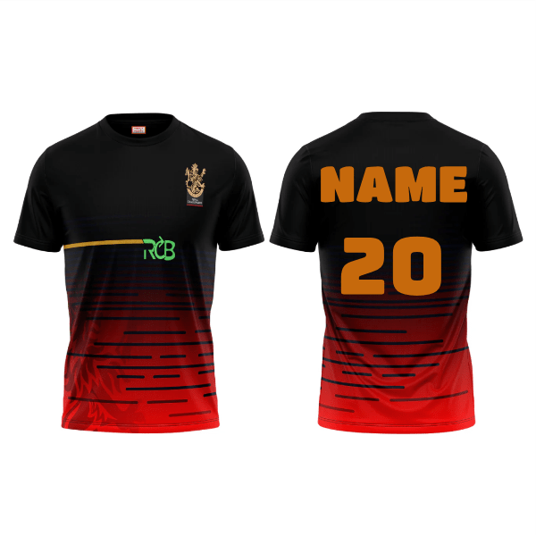 Royal Challengers Bangalore IPL 2026 fan jersey with custom player name printing