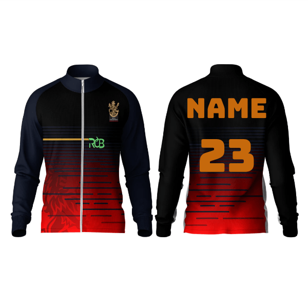 Royal challengers bangalore High Neck Polo Customized Jacket - Next Print