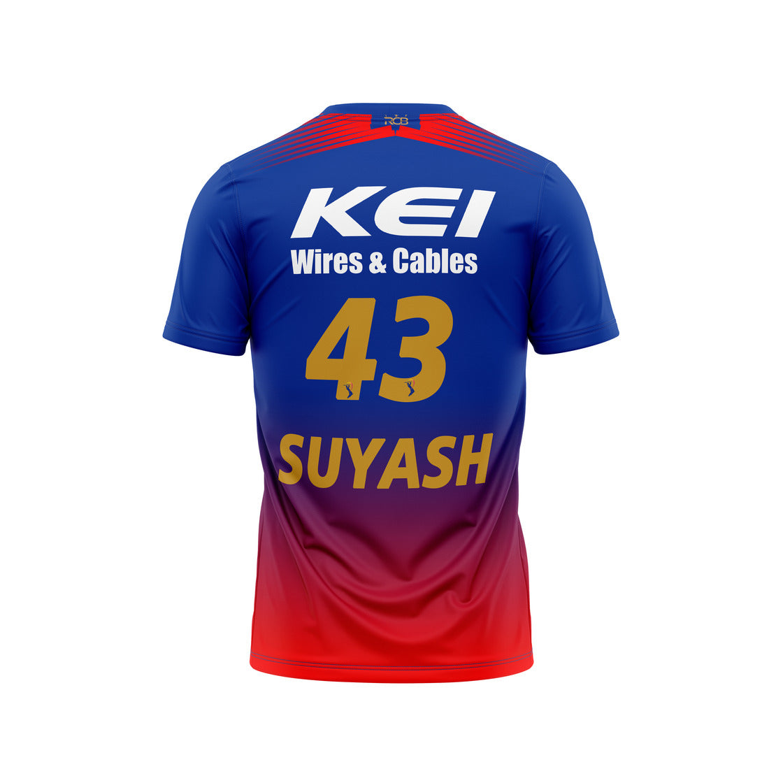 Royal Challengers Bangalore IPL 2026 red blue round neck cricket T shirt