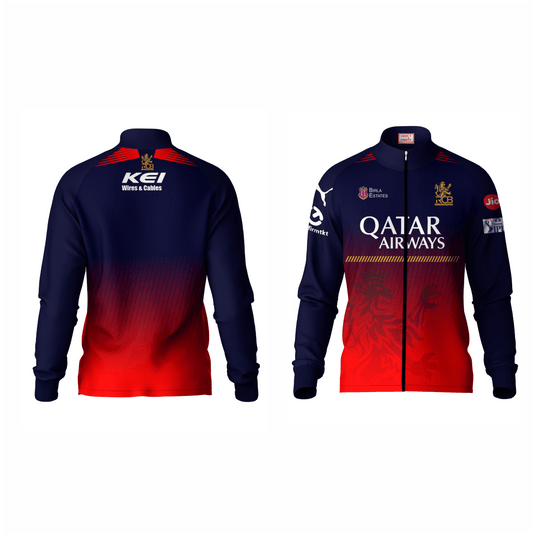 RCB IPL Jacket 2026 front view Royal Challengers Bangalore sports jacket for men and women