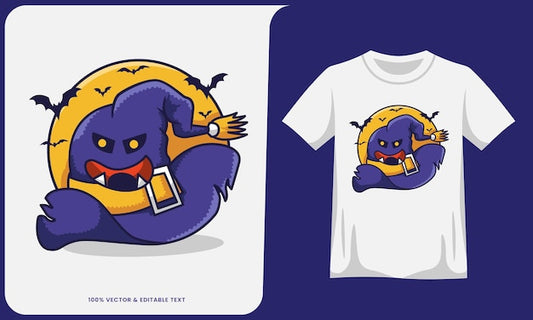 Next Print Scary Witch Hat Cartoon and T shirt design