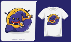 Next Print Scary Witch Hat Cartoon and T shirt design