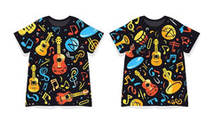 a shirt that has the word music on it