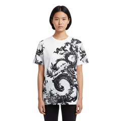 Next Print shirt with a dragon design on it is printed on the front