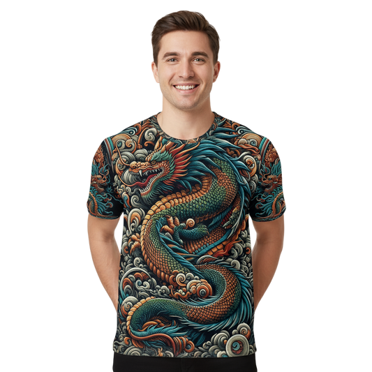 Next Print shirt with a dragon on it that says dragon