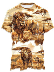 Next Print T-Shirt with a lion on it that says lion on it.