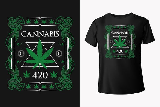 Next Print Skull Cannabis Weed T-Shirt.