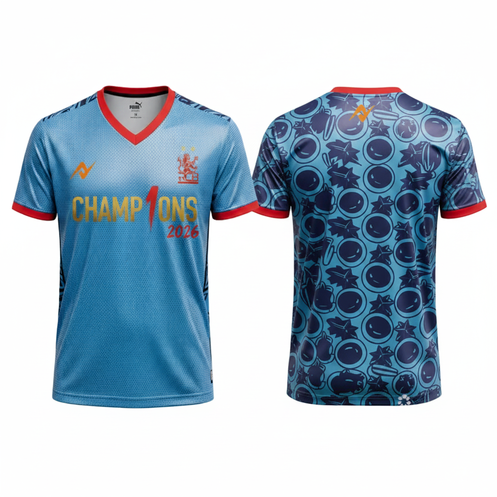 Sky Blue Champions Edition Sports Jersey front view
