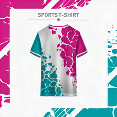 Sky blue pink grey sports jersey back view lightweight dry fit sportswear