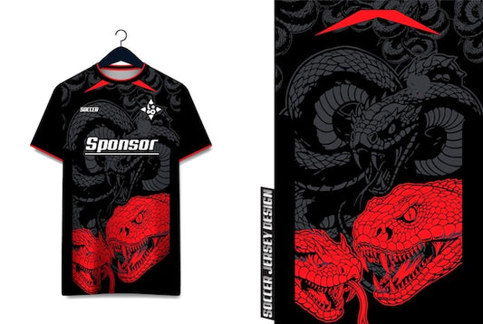 Next Print Soccer Jersey Design with Snake and Sponsor Logo