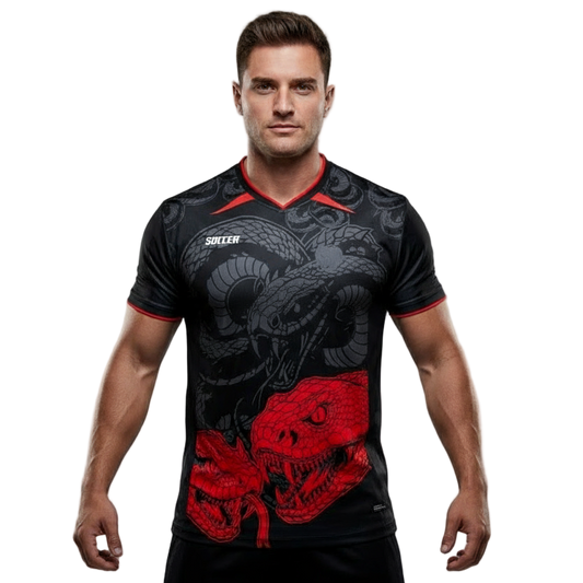 Next Print Soccer Jersey Design with Snake and Sponsor Logo