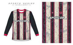 Sport Jersey design Front back Long Sleeve Soccer Jersey Vector Template
