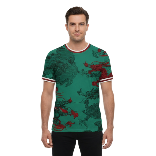 Next Print Sports T-shirt Design with Dragon Motif Printed Jersey.