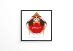 Stylish classic Happy Durga puja and happy Navratri festival goddess frame - Next Print
