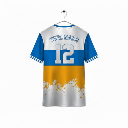 : All over print sublimation jersey created for custom teamwear branding and sports apparel printing businesses