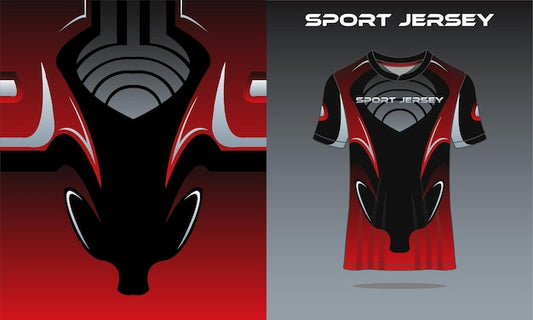 Next Print T-Shirt sport red gradation gray for racing gaming football Jersey.