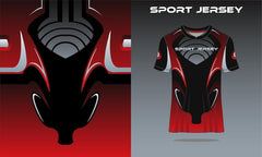 Next Print T-Shirt sport red gradation gray for racing gaming football Jersey.