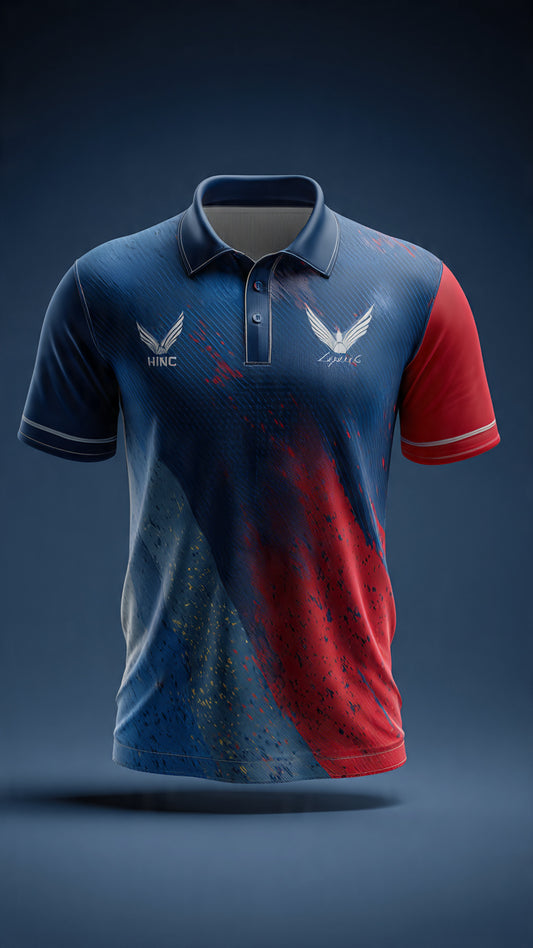 Next Print sport cricket jersey Blue combained with red colour t-shirt men and women