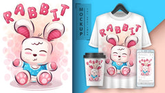 Next Print Teddy rabbit T-shirt