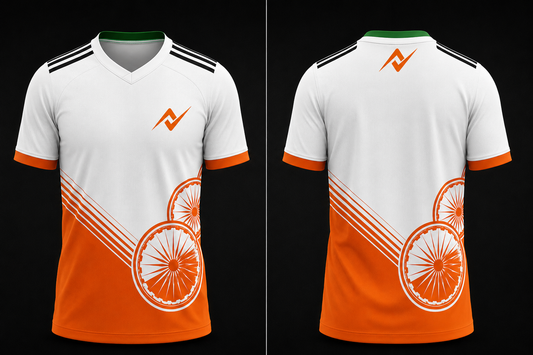 Tiranga salute national flag honour graphic jersey India