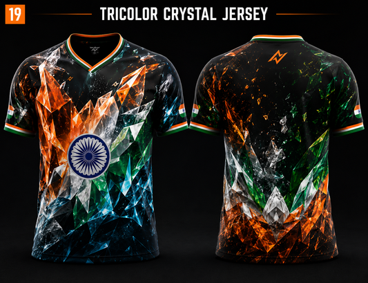 Proud India stands tall tricolor graphic jersey