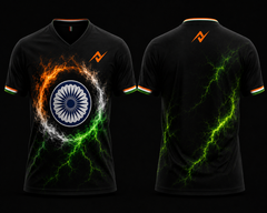 Tricolor heartbeat India in every heart graphic jersey