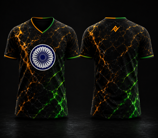 Proud India stands tall tricolor graphic jersey