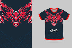 Next Print Tshirt mockup abstract texture grunge texture sport jersey design in red black color