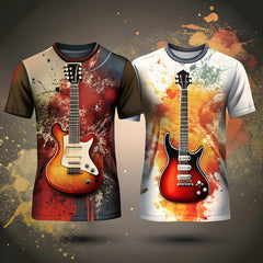 Tshirt prints grunge guitar street wear design