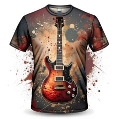Tshirt prints grunge guitar street wear design