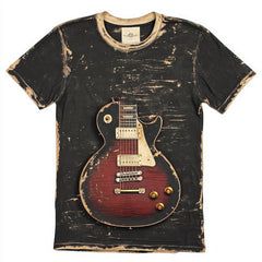 Tshirt with a graphic of an electric guitar design