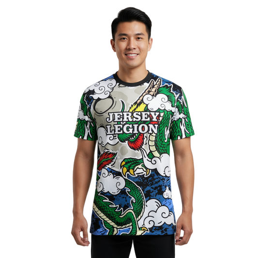 Next Print Chinese dragon over clouds Jersey.