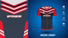 Vector soccer jersey design for sublimation or sports tshirt design for cricket football