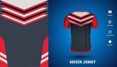 Vector soccer jersey design for sublimation or sports tshirt design for cricket football