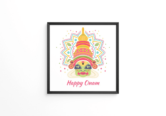 Watercolor onam with greeting frame - Next Print