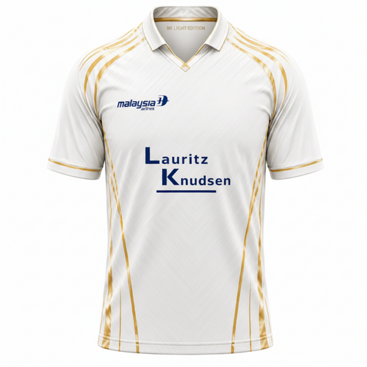 Next print White Gold Cricket & Football Custom Jersey – Premium Sports T-Shirt | Personalized Team Name & Number | India