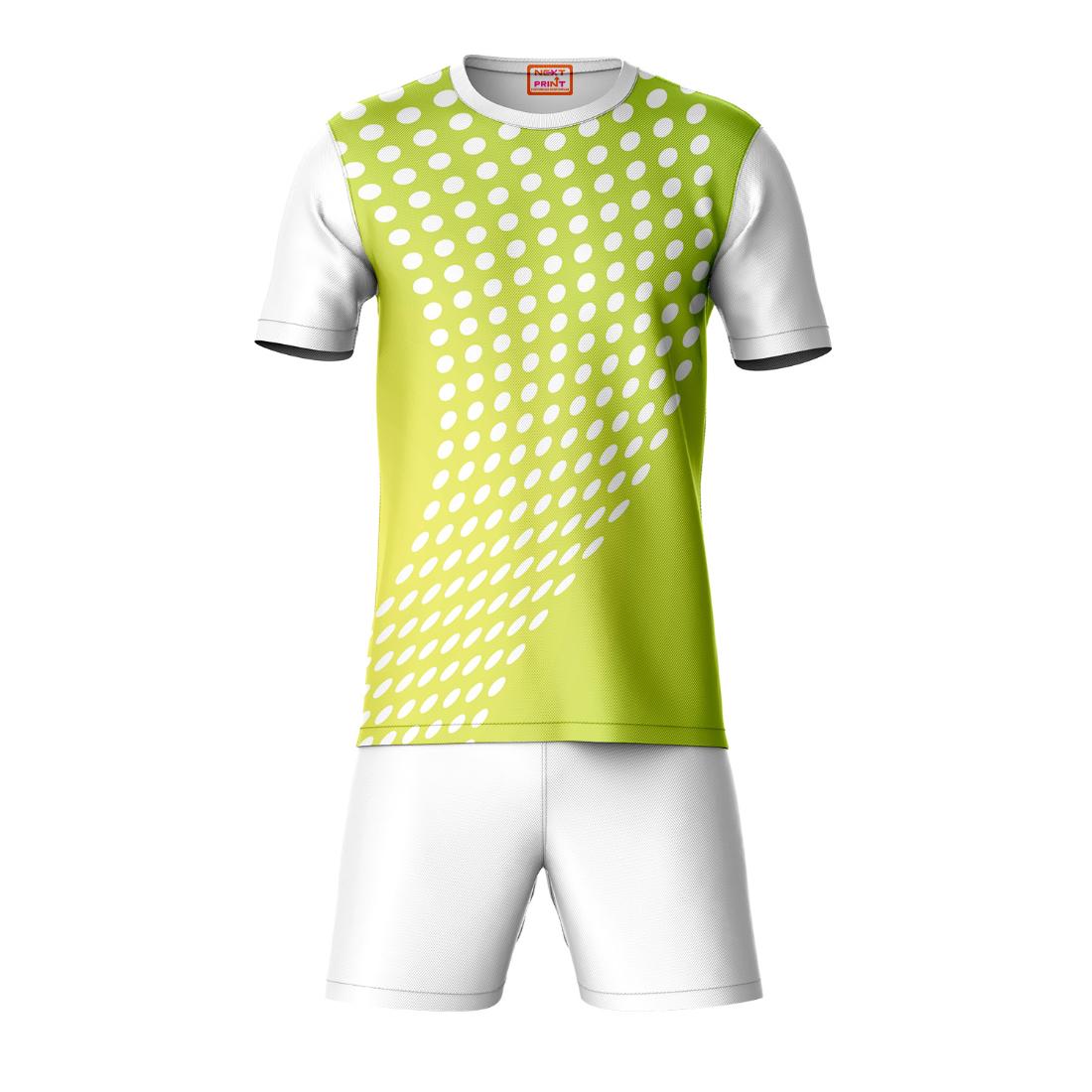 Yellow gradient sports t-shirt with white shorts coord set front view for men